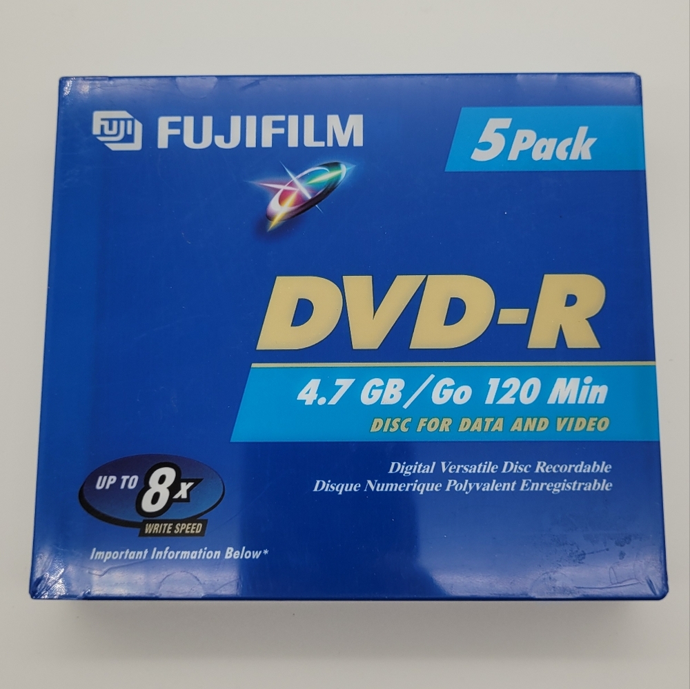 FUJIFILM | DVD-R recordable blank media 5 pack
